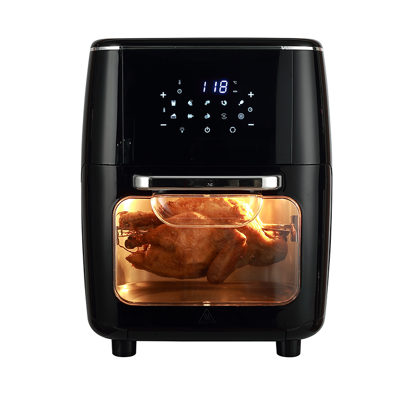 Front LCD touch visible large capacity square 13L multi-function comfortable handle air oven
